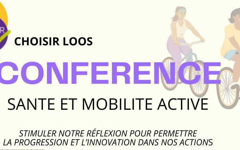 Conférence, santé et mobilité active, mercredi 21 février à 19h au 91 rue Foch à Loos